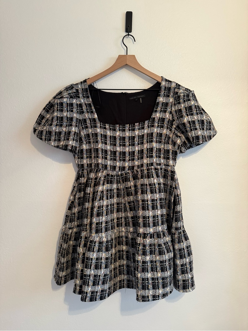 English Factory Tweed Babydoll Mini Dress - Picture 2 of 6